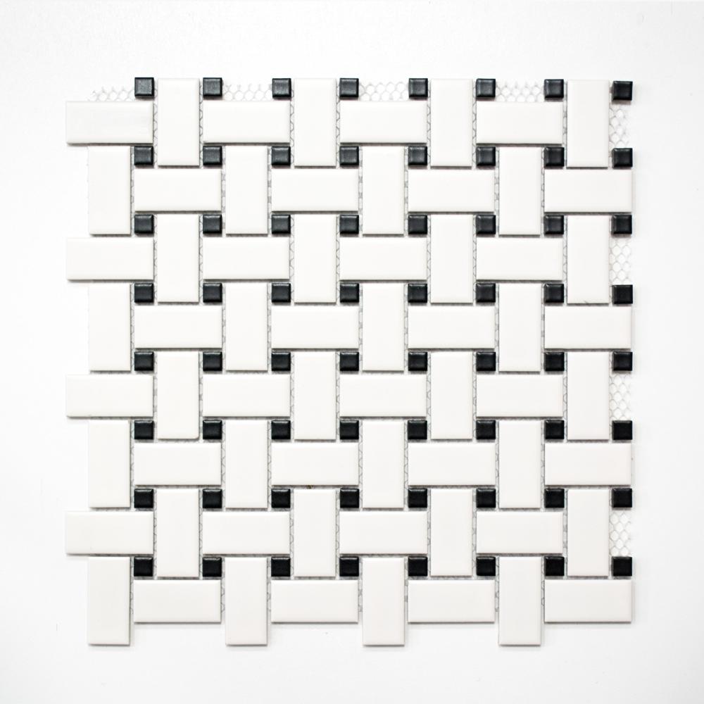 Mozaika ceramiczna kolor biały czarny mat T 30