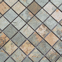 Załaduj obraz do przeglądarki galerii, Kolor beżowy brązowy zielony mat mozaika gresowa