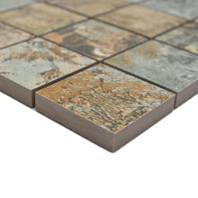Załaduj obraz do przeglądarki galerii, Kolor brązowy beżowy zielony mat mozaika gresowa
