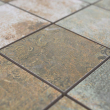 Załaduj obraz do przeglądarki galerii, Kolor zielony beżowy brązowy mat mozaika gresowa