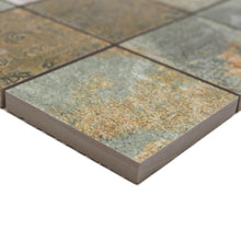 Załaduj obraz do przeglądarki galerii, Kolor zielony beżowy brązowy mat mozaika gresowa