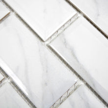 Załaduj obraz do przeglądarki galerii, Mozaika ceramiczna kolor biały carrara połysk T 29