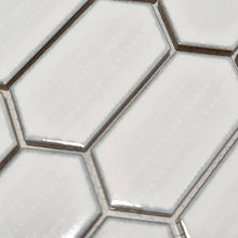 Załaduj obraz do przeglądarki galerii, Mozaika ceramiczna kolor biały połysk hexagon T 20