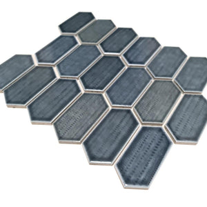 Mozaika ceramiczna kolor czarny połysk hexagon T 90