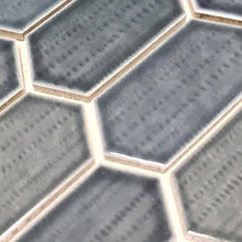Załaduj obraz do przeglądarki galerii, Mozaika ceramiczna kolor czarny połysk hexagon T 90

