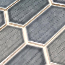 Załaduj obraz do przeglądarki galerii, Mozaika ceramiczna kolor czarny połysk hexagon T 90