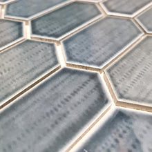 Załaduj obraz do przeglądarki galerii, Mozaika ceramiczna kolor czarny połysk hexagon T 90