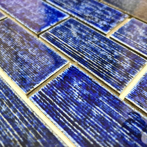 Mozaika ceramiczna kolor niebieski połysk T 143