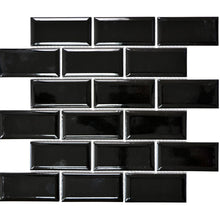 Załaduj obraz do przeglądarki galerii, Mozaika ceramiczna kolor czarny połysk T 75