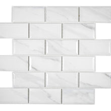 Załaduj obraz do przeglądarki galerii, Mozaika ceramiczna kolor biały carrara połysk T 29