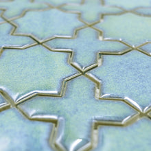 Załaduj obraz do przeglądarki galerii, Mozaika ceramiczna kolor mix zielony połysk T 136