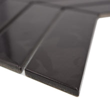 Załaduj obraz do przeglądarki galerii, Mozaika ceramiczna kolor czarny połysk/mat T 94