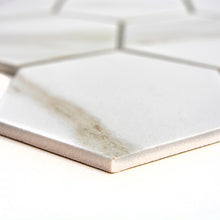 Załaduj obraz do przeglądarki galerii, Mozaika ceramiczna kolor biały mat hexagon T3