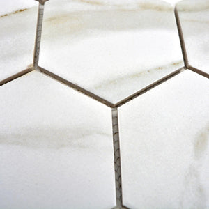 Mozaika ceramiczna kolor biały mat hexagon T3