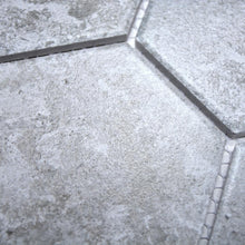 Załaduj obraz do przeglądarki galerii, Mozaika ceramiczna kolor szary mat hexagon T 163