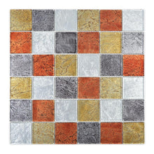 Załaduj obraz do przeglądarki galerii, Mozaika szklana kolor mix złoty srebrny czarny czerwony połysk T 611