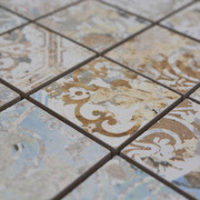 Załaduj obraz do przeglądarki galerii, Mozaika gresowa mix kolory ziemi zieleń mat