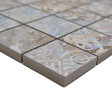 Załaduj obraz do przeglądarki galerii, Mozaika gresowa mix kolory ziemi zieleń mat