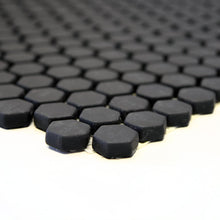 Załaduj obraz do przeglądarki galerii, Mozaika szklana kolor czarny mat hexagon T 513 - MOZ 5416 VP