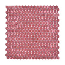 Załaduj obraz do przeglądarki galerii, Mozaika szklana kolor czerwony mat hexagon T 517