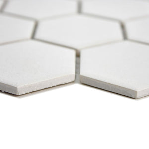 Mozaika ceramiczna kolor biały mat hexagon T2