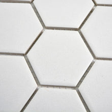 Załaduj obraz do przeglądarki galerii, Mozaika ceramiczna kolor biały mat hexagon T2
