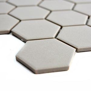 Mozaika ceramiczna kolor jasny szary mat hexagon