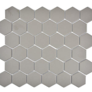 Mozaika ceramiczna kolor szary mat hexagon