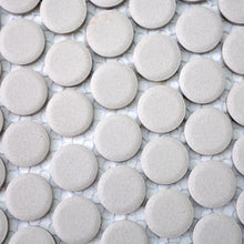 Załaduj obraz do przeglądarki galerii, Mozaika ceramiczna kolor jasny szary mat kółka