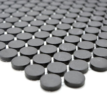 Załaduj obraz do przeglądarki galerii, Mozaika ceramiczna kolor czarny mat kółka