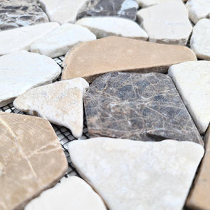 Mozaika kamienna - marmur kolor brązowy beżowy mat T 224