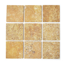 Załaduj obraz do przeglądarki galerii, Mozaika kamienna - traweryn kolor żółty mat T 383