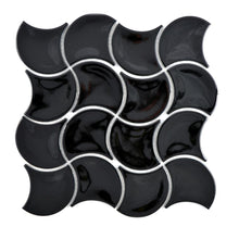 Załaduj obraz do przeglądarki galerii, Mozaika ceramiczna kolor czarny połysk MOZ 5733 VP