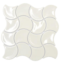 Załaduj obraz do przeglądarki galerii, Mozaika ceramiczna kolor kość słoniowa połysk MOZ 7253 VP