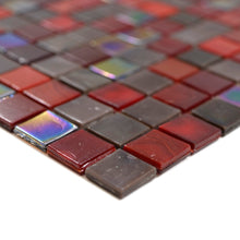 Załaduj obraz do przeglądarki galerii, Mozaika szklana kolor brązowy czerwony połysk T 507
