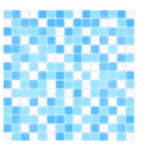 Załaduj obraz do przeglądarki galerii, Mozaika szklana kolor mix biały niebieski połysk T 526