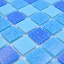 Załaduj obraz do przeglądarki galerii, Mozaika szklana kolor mix niebieski turkusowy połysk T 534