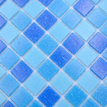 Załaduj obraz do przeglądarki galerii, Mozaika szklana kolor mix niebieski turkusowy połysk T 534