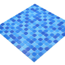 Załaduj obraz do przeglądarki galerii, Mozaika szklana kolor niebieski mieszany połysk T 544