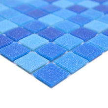 Załaduj obraz do przeglądarki galerii, Mozaika szklana kolor niebieski mieszany połysk T 544