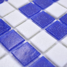 Załaduj obraz do przeglądarki galerii, Mozaika szklana kolor mix niebieski biały połysk T 531