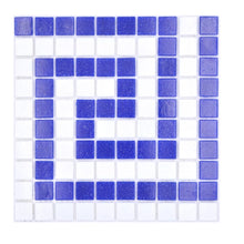 Załaduj obraz do przeglądarki galerii, Mozaika szklana kolor mix niebieski biały połysk T 531