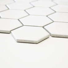 Załaduj obraz do przeglądarki galerii, Mozaika ceramiczna kolor biały mat hexagon T5
