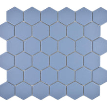 Załaduj obraz do przeglądarki galerii, Mozaika ceramiczna kolor niebieski mat hexagon T 138