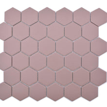 Załaduj obraz do przeglądarki galerii, Mozaika ceramiczna kolor ceglany klinkier mat hexagon T 41
