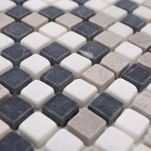 Załaduj obraz do przeglądarki galerii, Marmur kolor mix beżowy szary czarny mat mozaika kamienna