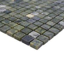 Załaduj obraz do przeglądarki galerii, Marmur kolony zielony mat mozaika kamienna