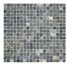 Załaduj obraz do przeglądarki galerii, Marmur kolony zielony mat mozaika kamienna
