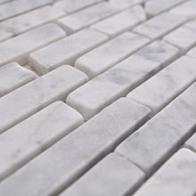 Załaduj obraz do przeglądarki galerii, Marmur kolor biały mat mozaika kamienna - MOZ 7158 VP