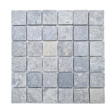 Załaduj obraz do przeglądarki galerii, Mozaika kamienna - marmur kolor jasny szary mat T 282